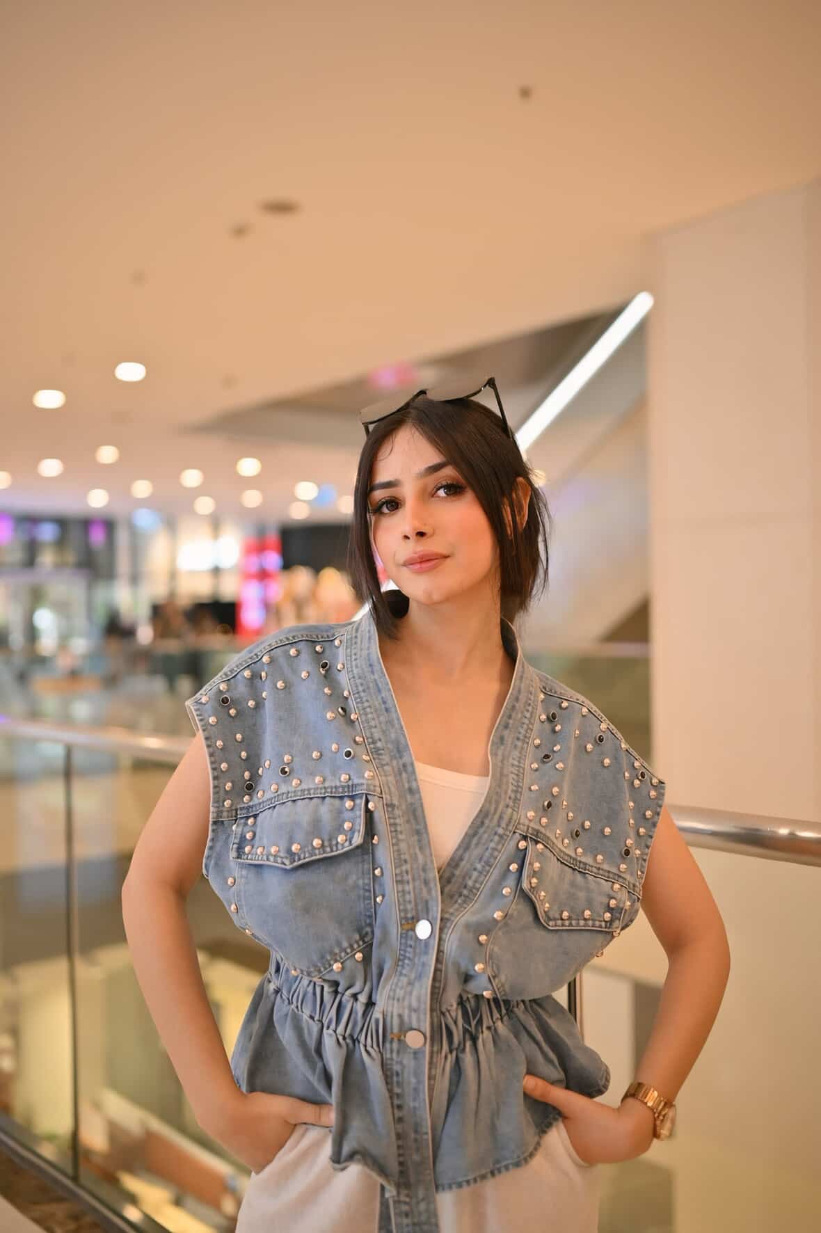 Denim studded jacket