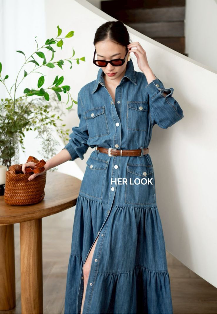 Samane belted dress