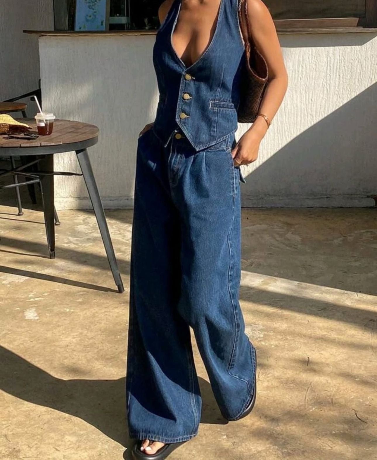 Denim vest set