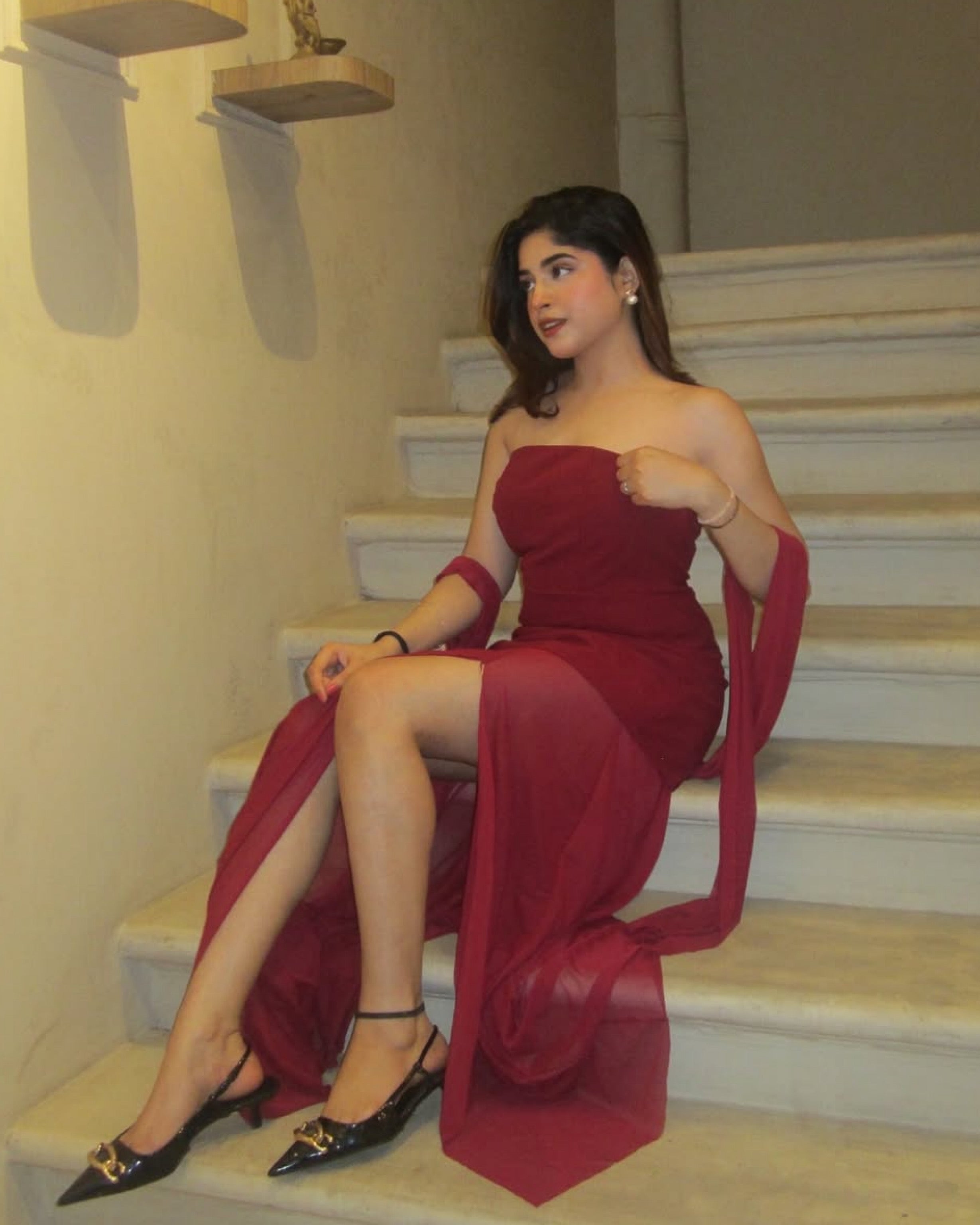 Pollie dress with scarf