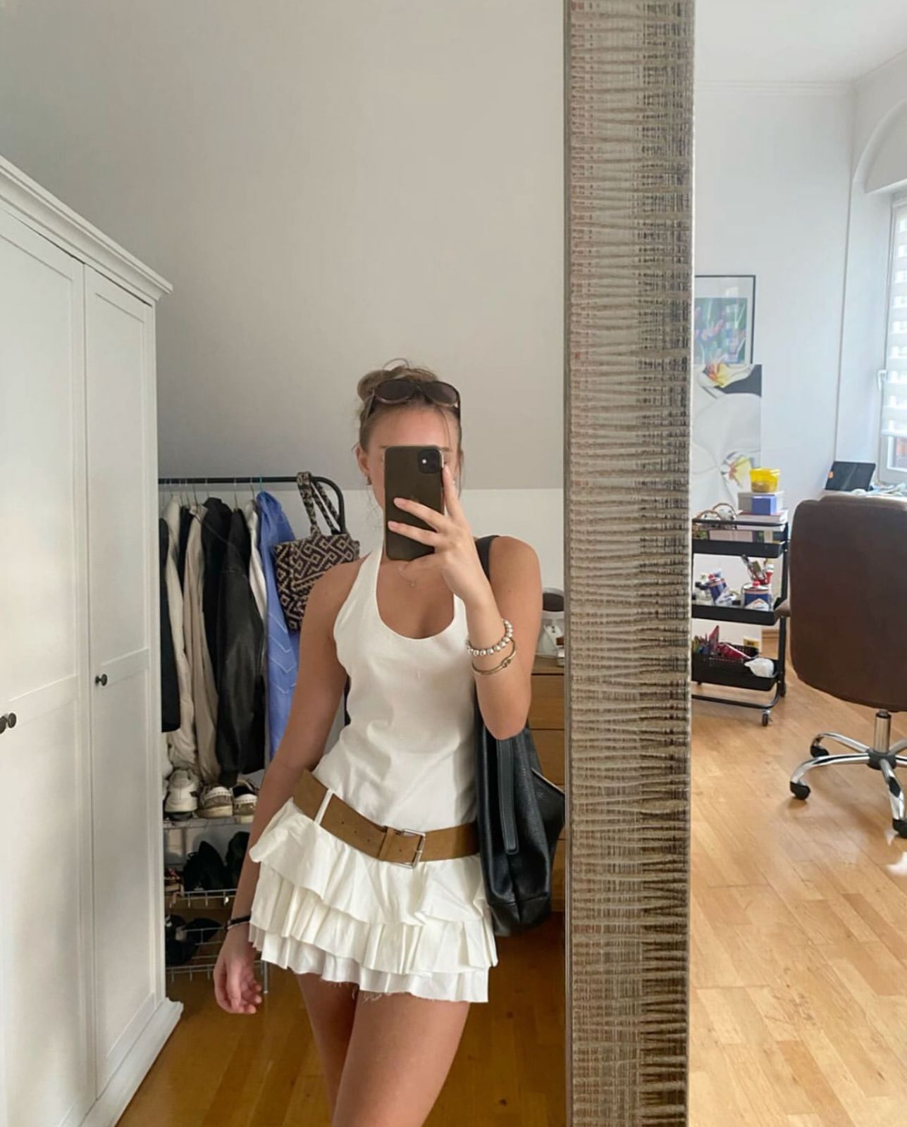 Adeline belted dress