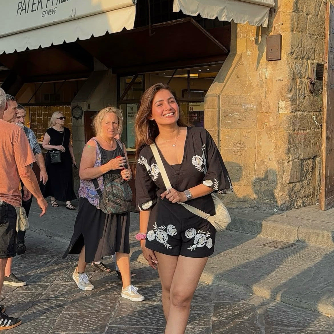 Kie embroidery romper