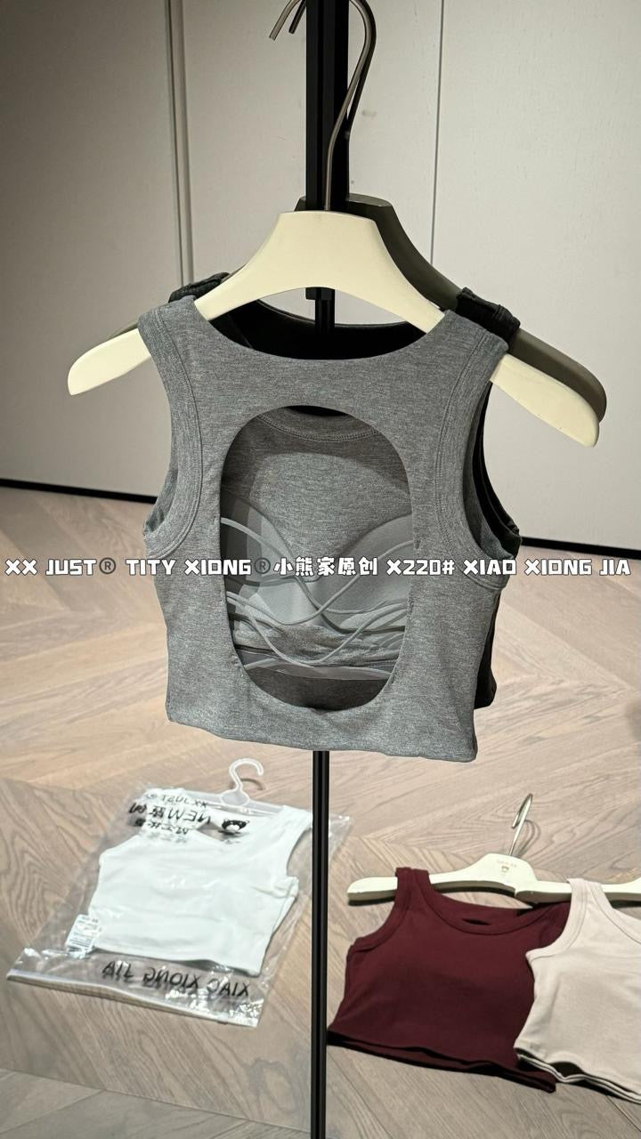 Criss cross padded top