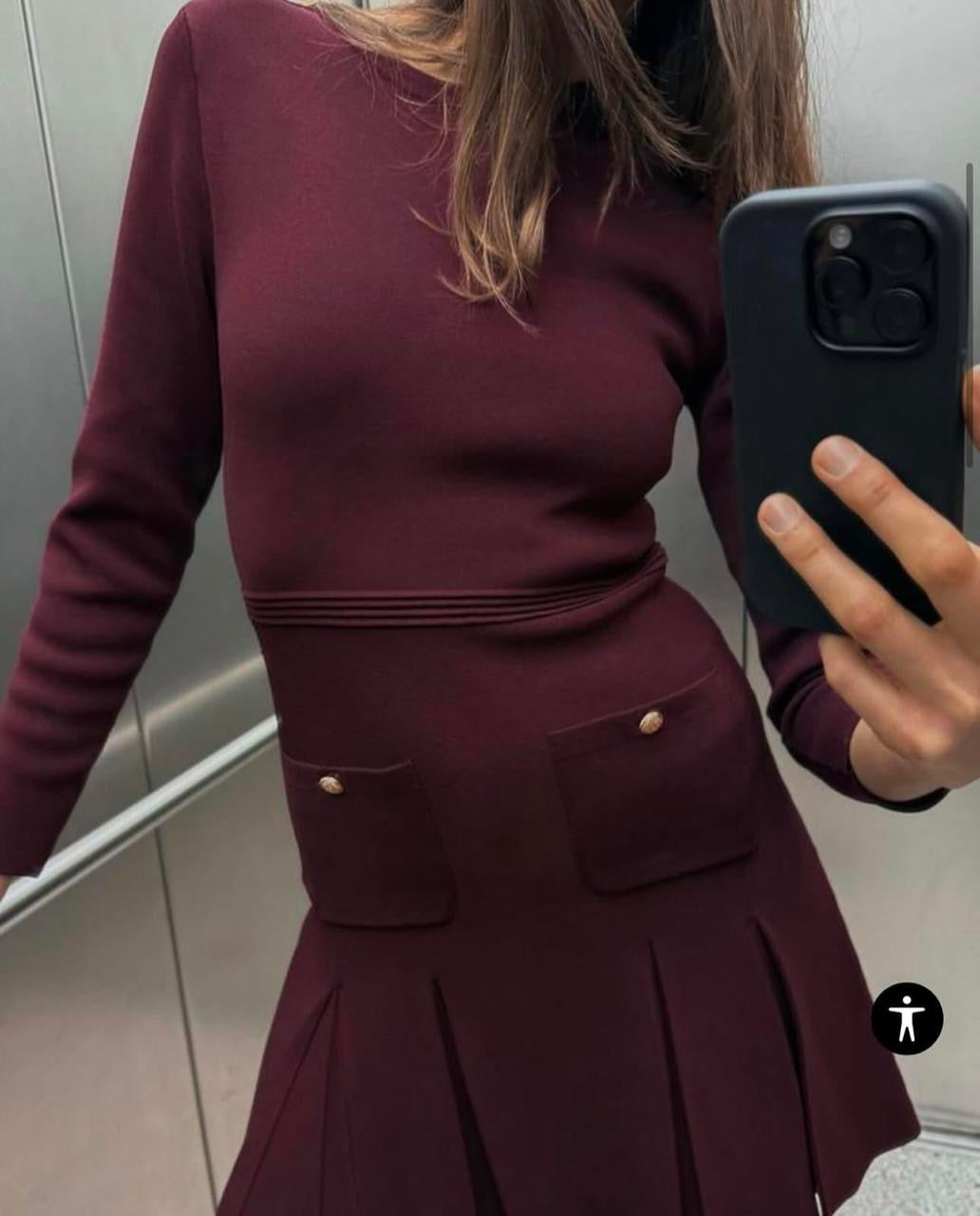 Wine choe dress