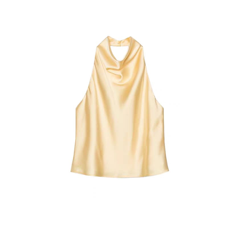 Halter satin top
