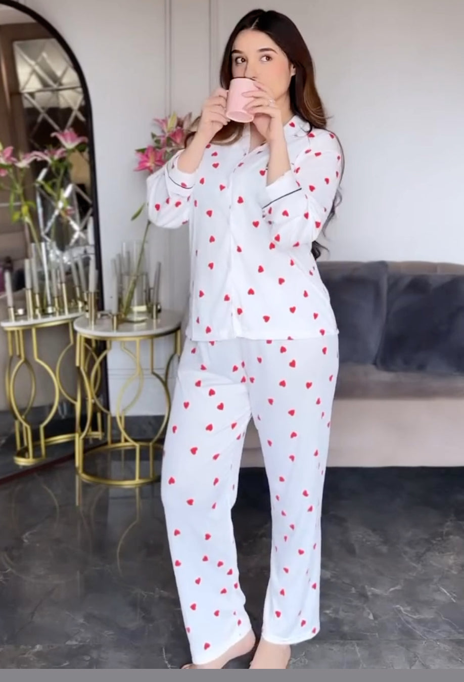 Little heart PJ set