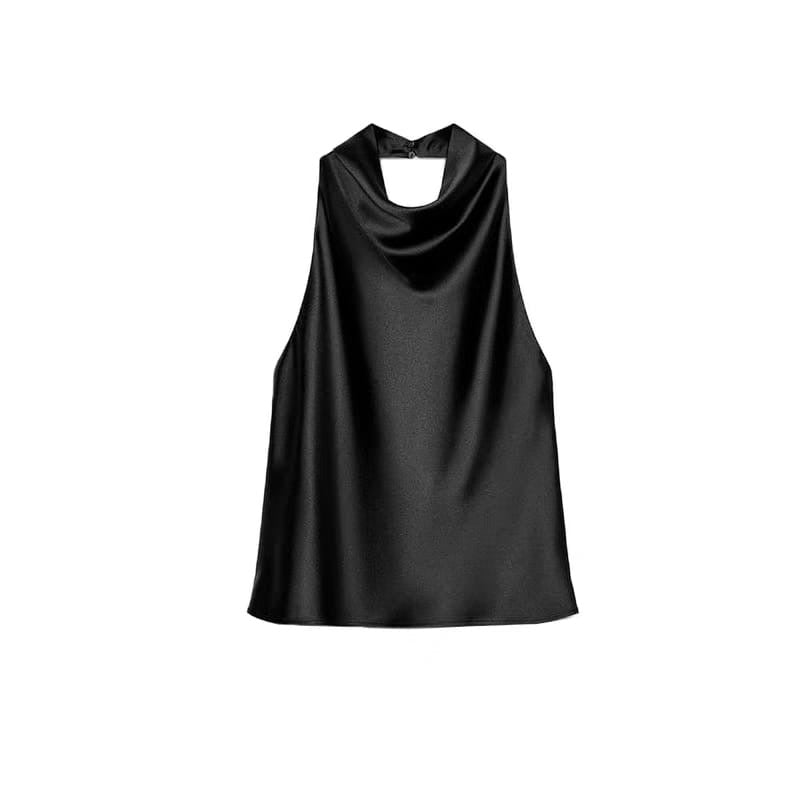 Halter satin top