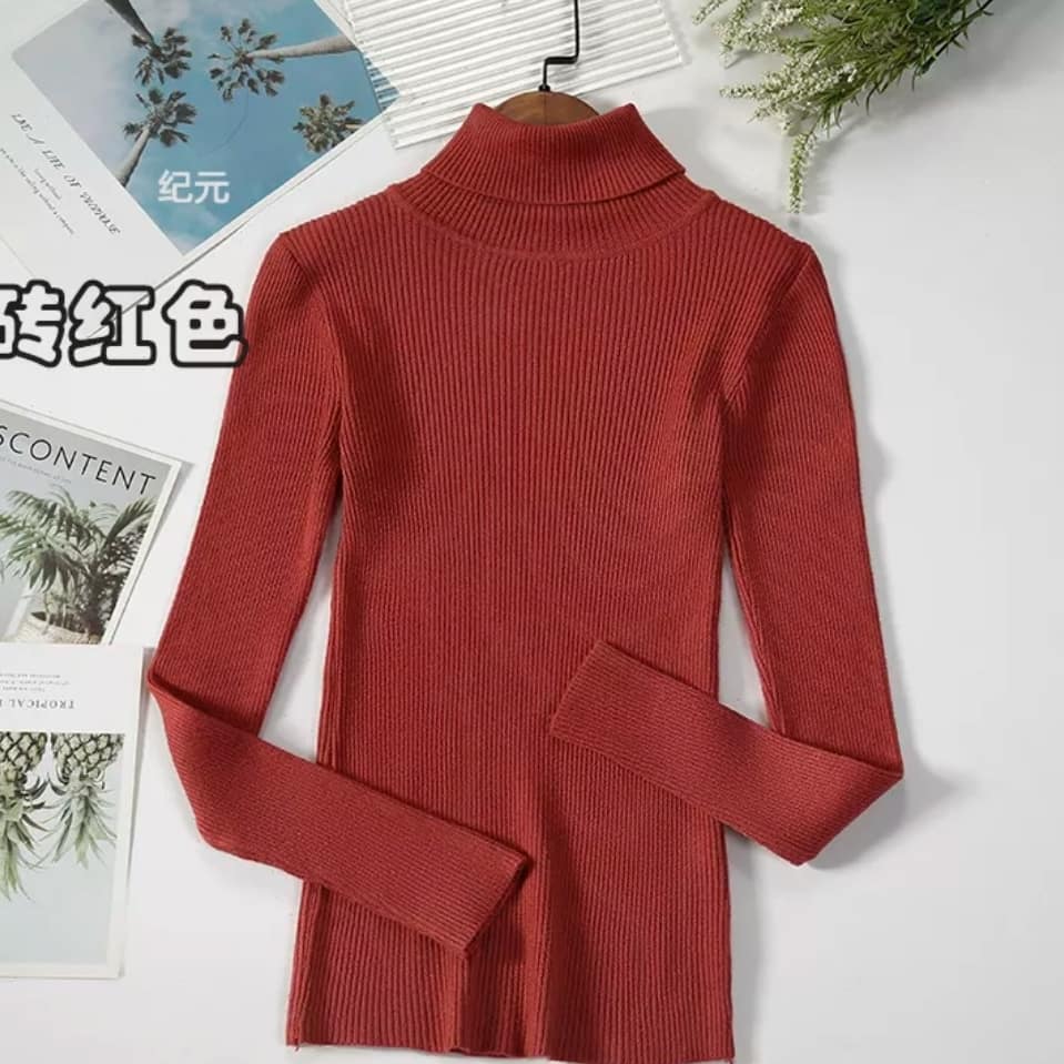 High neck pullover