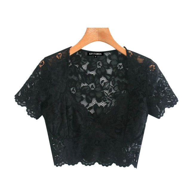 Lucie lace crop top