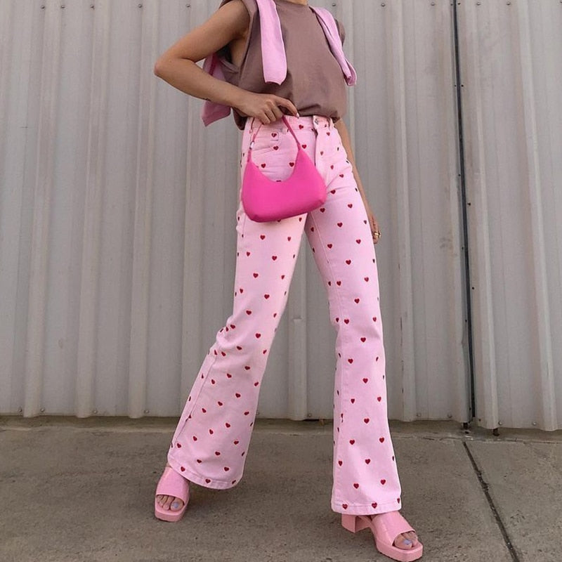 Pink Pants Heart Trousers