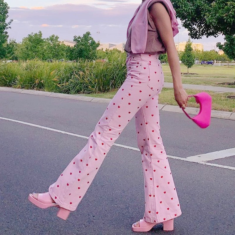 Pink Pants Heart Trousers