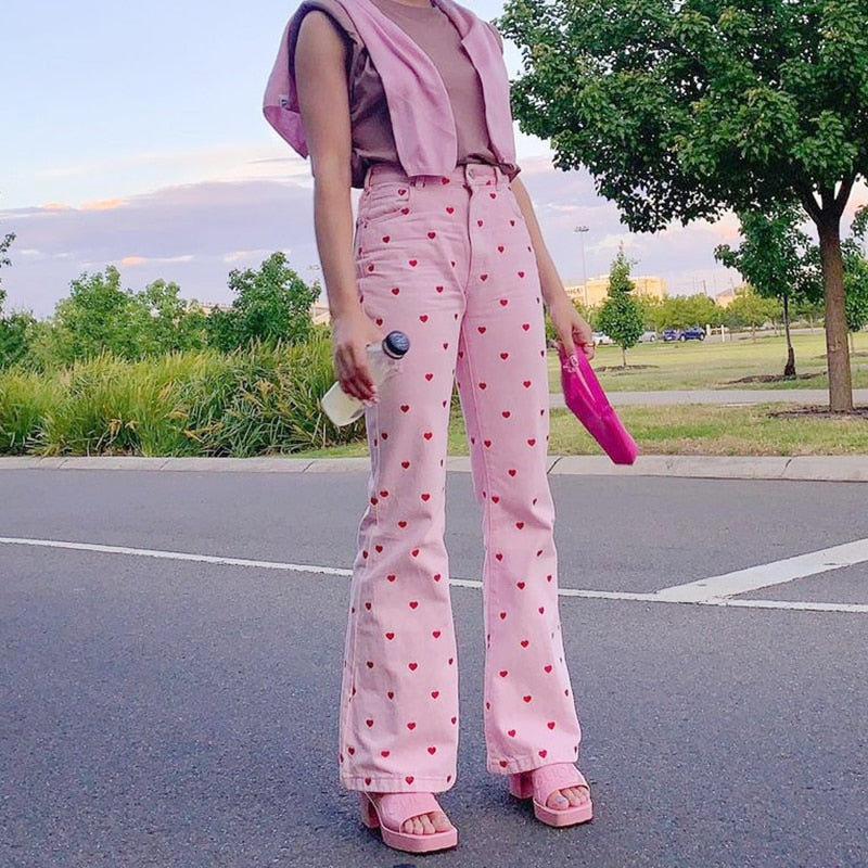 Pink Pants Heart Trousers