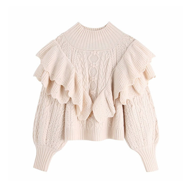 kpytomoa ruffle pullover