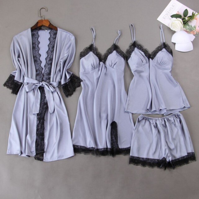 Satin Sleep set 4 piece