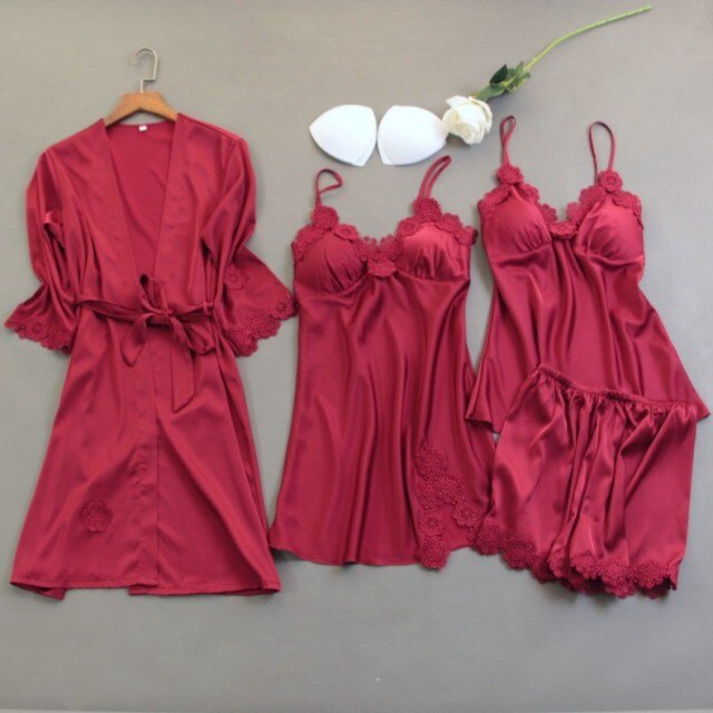 Satin Sleep set 4 piece