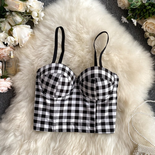 Plaid Short Bustier