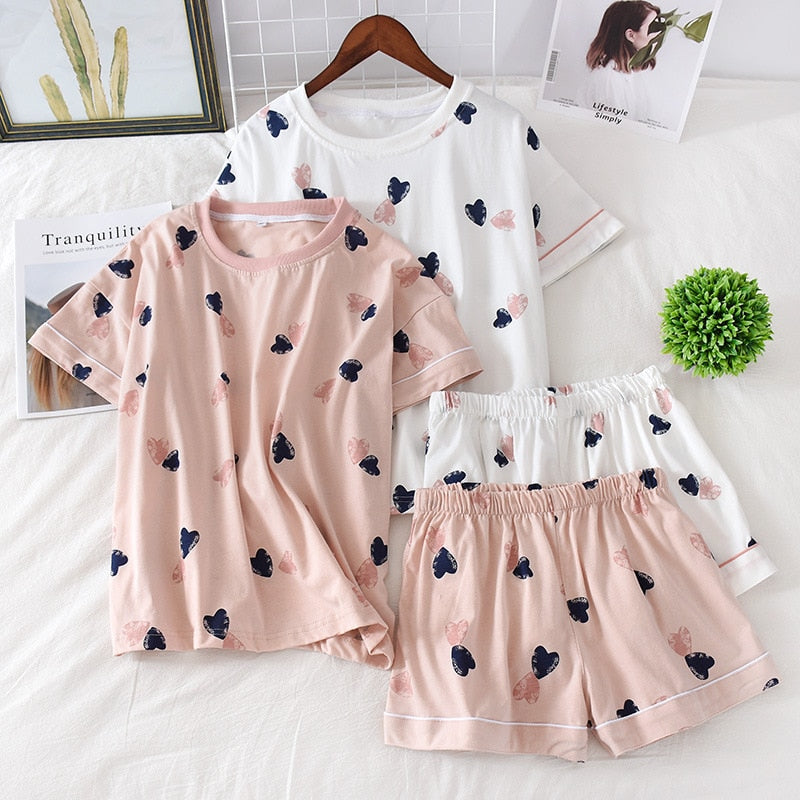 Little hearts shorts set